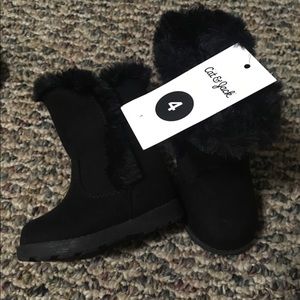 Cat and jack winter boots black fur